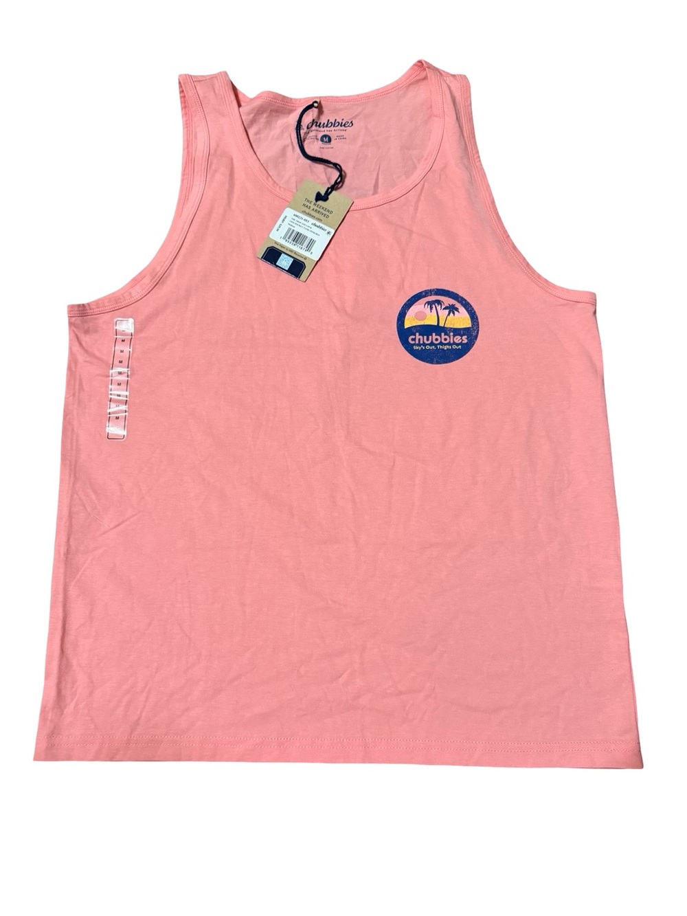 Chubbies Pink Palm Logo Tank - Sz Medium and XL available